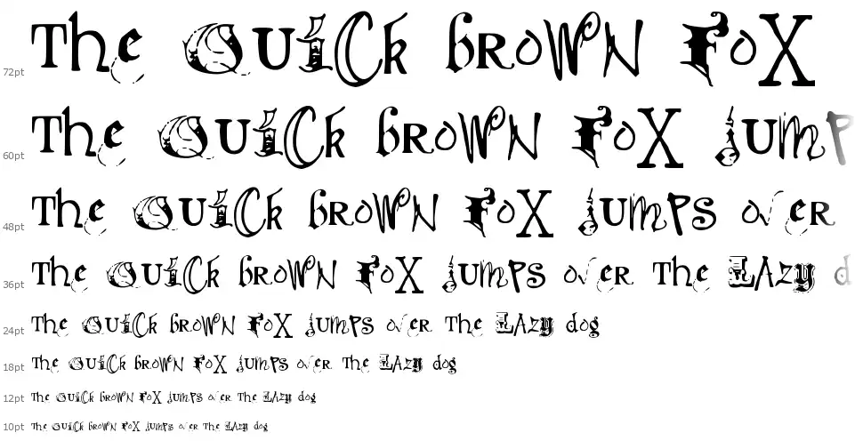 Deb Mixed Fancyfont waterfall