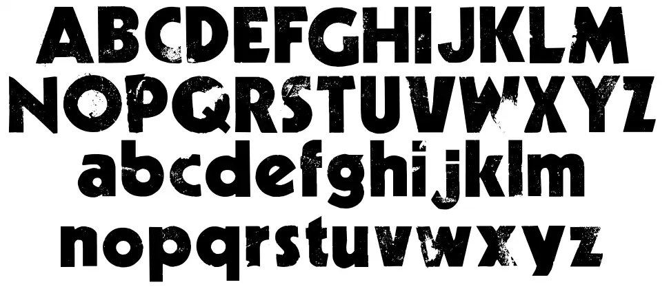 Decade font specimens