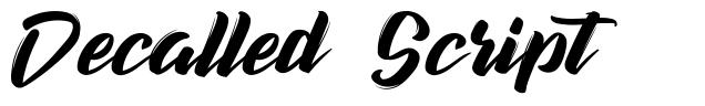 Decalled Script font