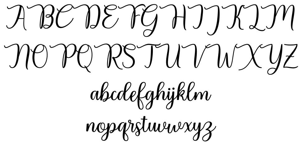 Decembery font specimens