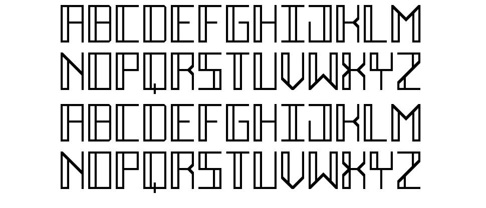 Deco Future font specimens