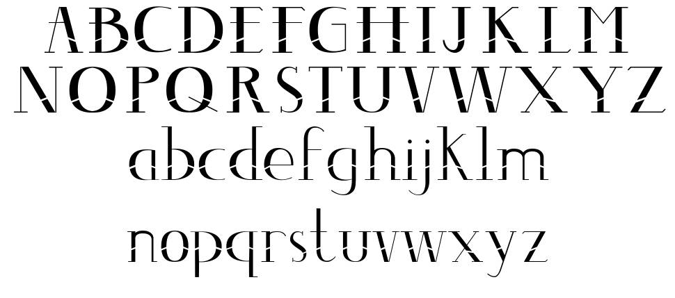 Deco Mon Type font specimens
