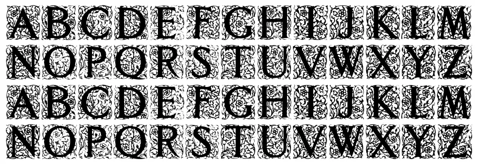 Decorated Roman Initialsfont specimens