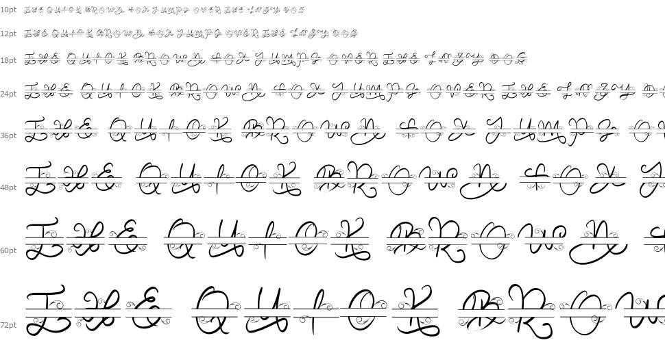 Decorative Monogram font Şelale