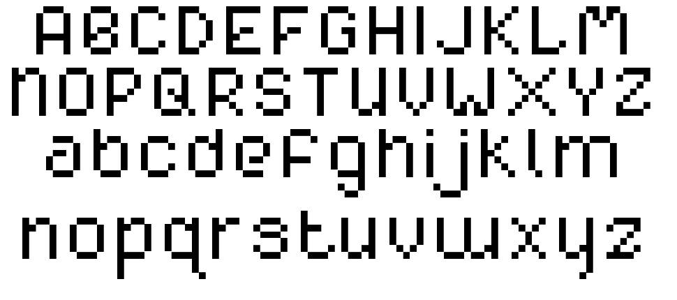 DeeCe font specimens