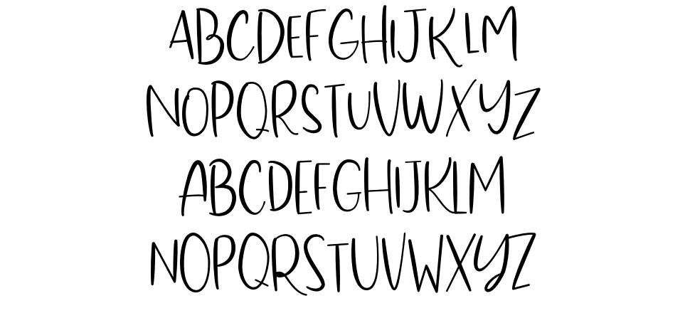 DeerUp Shouttap font Örnekler