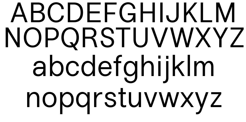 Default Sans font specimens