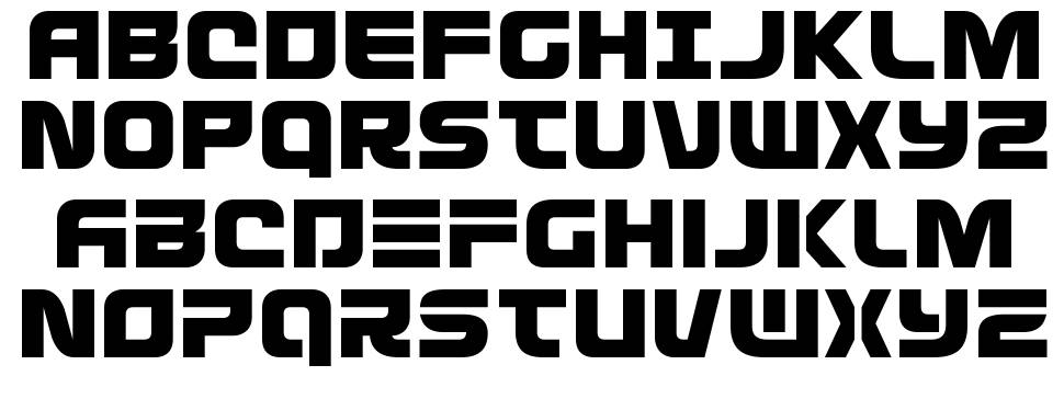 Defcon Zero font specimens