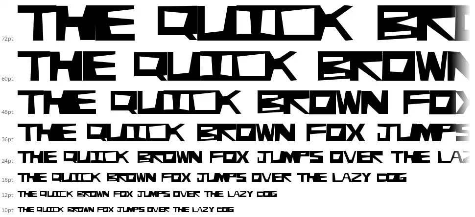 Deformed Fontfont waterfall