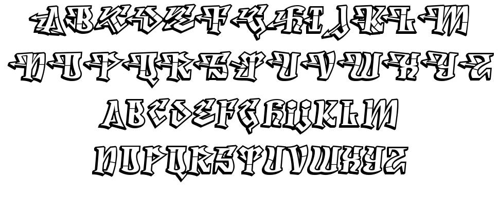 Degrassi písmo Exempláře