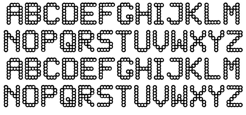 Delayed font specimens