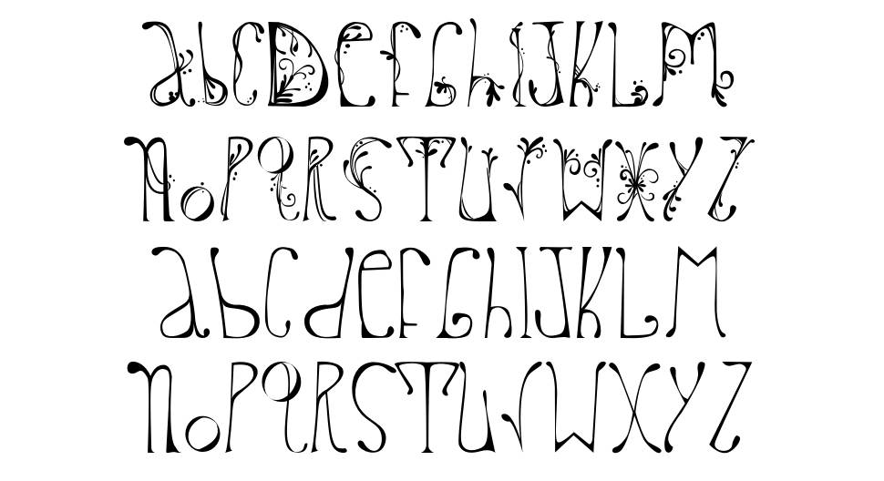Delfinah font specimens