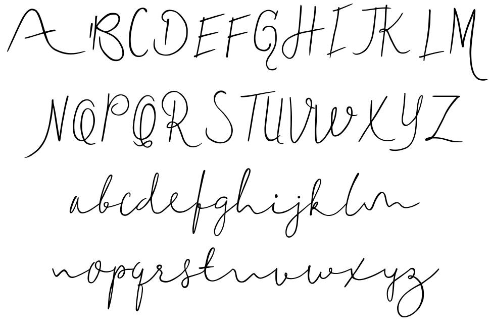 Delicate1 font specimens