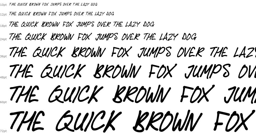 Delicious Scrawl font Waterfall