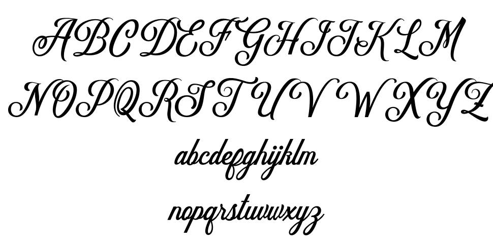 Delighter Script font specimens