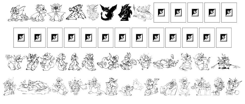 Delightful Lil Dragons písmo Exempláře