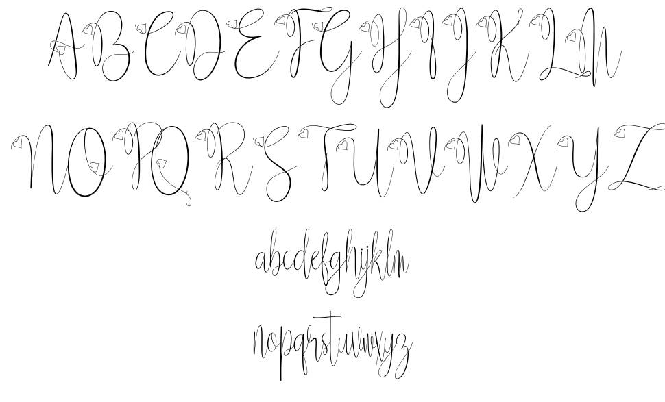 Delissa Script font specimens