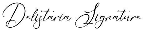 Delistaria Signature 字形