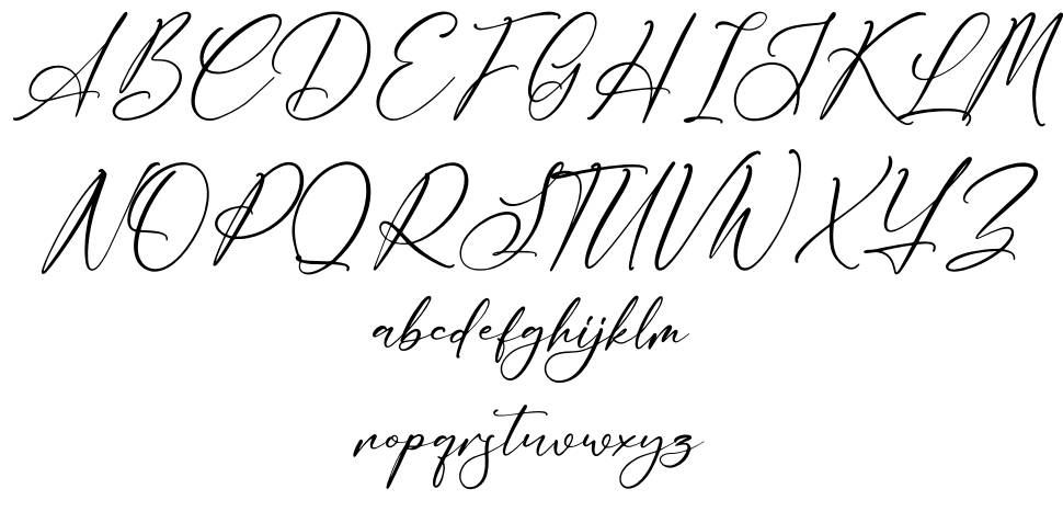 Delistaria Signature フォント 標本