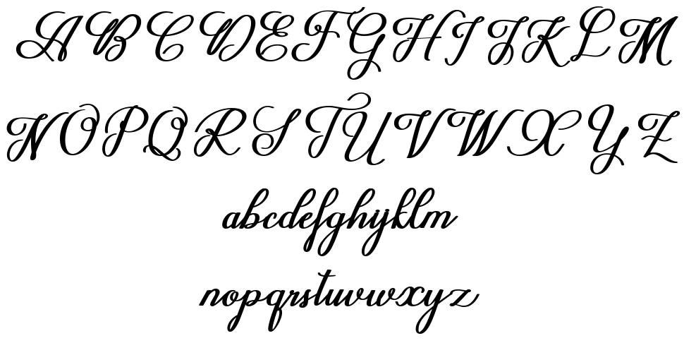 Delleya Script font specimens