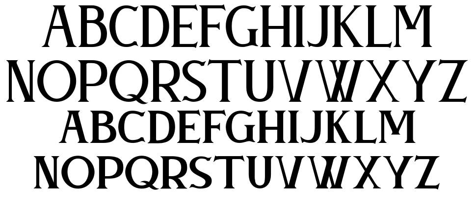 Delova font specimens