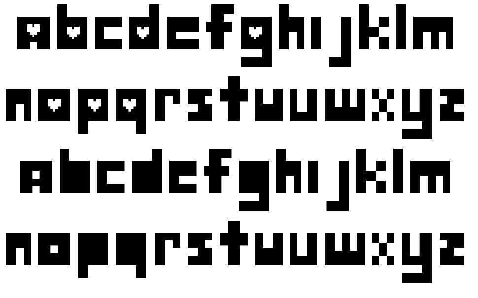 Deltarune font Örnekler