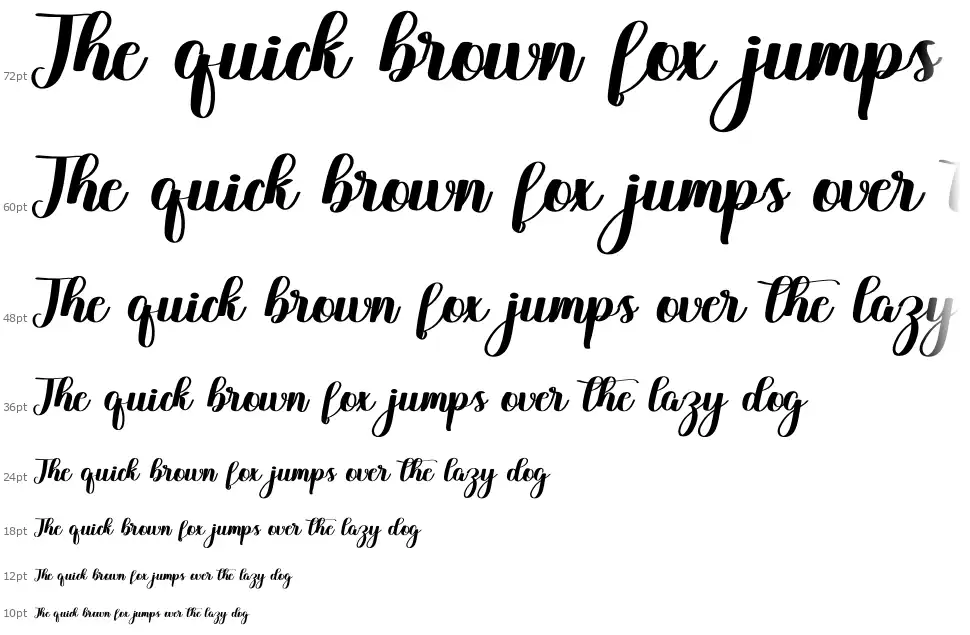 Delysha Script font Waterfall