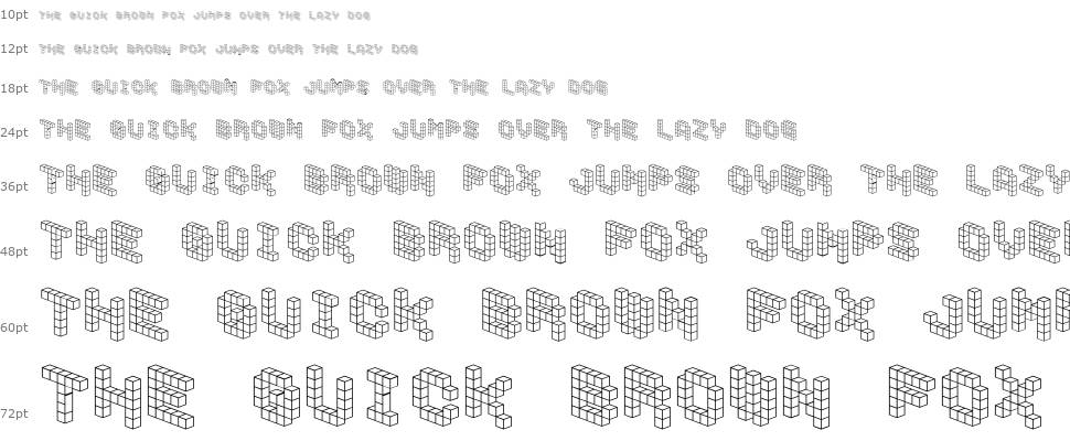 Demon Cubic Block Font font Şelale