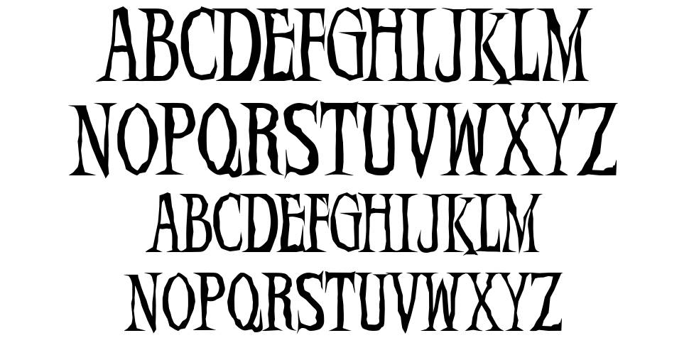 Demon Night font specimens