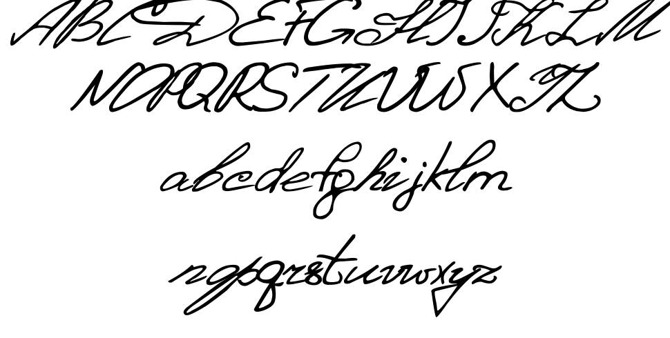 Denistina písmo Exempláře