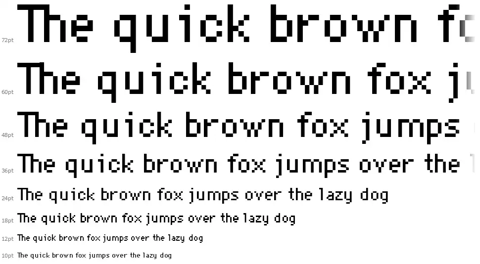 DePixel font Waterfall