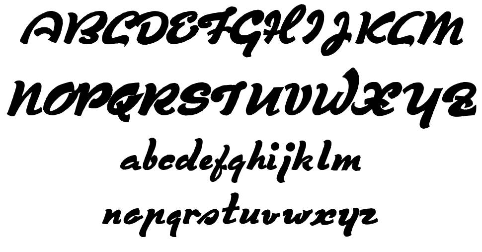 Derniere Script フォント 標本