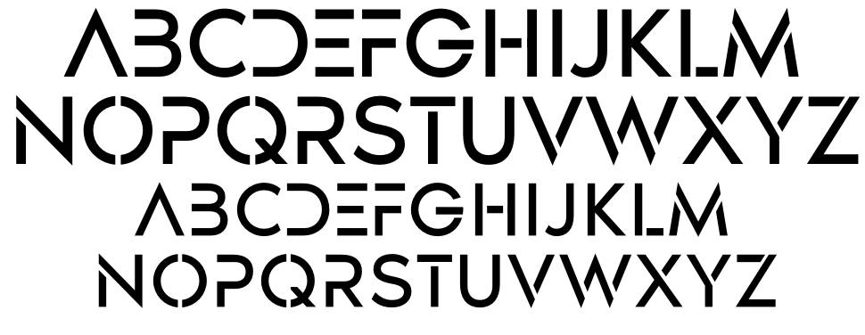 Designer font specimens