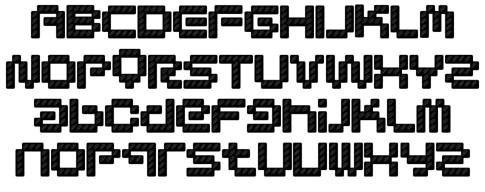 Designer Pixels font specimens