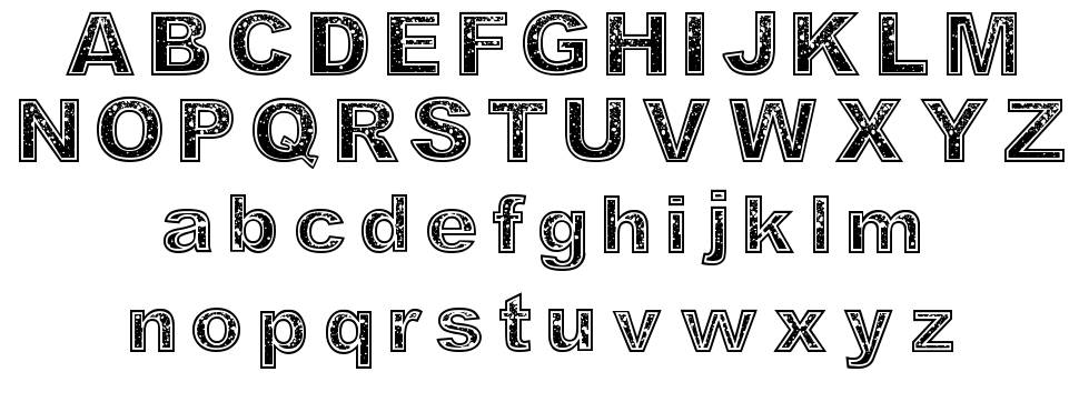 Determined 字形 标本