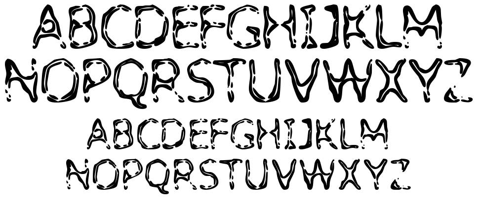 Detoxify font specimens