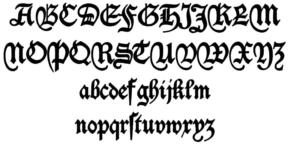 Deutschische 字形 标本