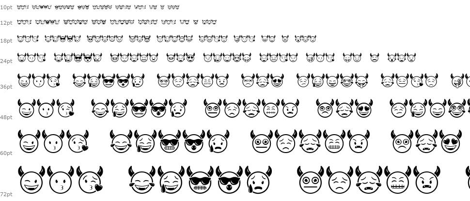 Devil Emoji font Waterfall