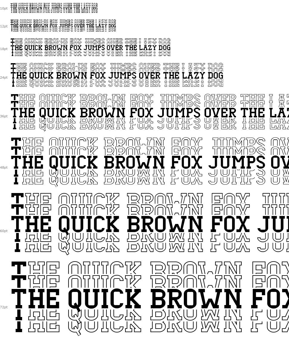 Dezire Stacked font Waterfall