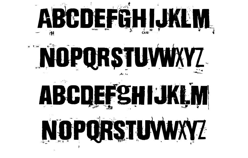 Dharma Bum font specimens