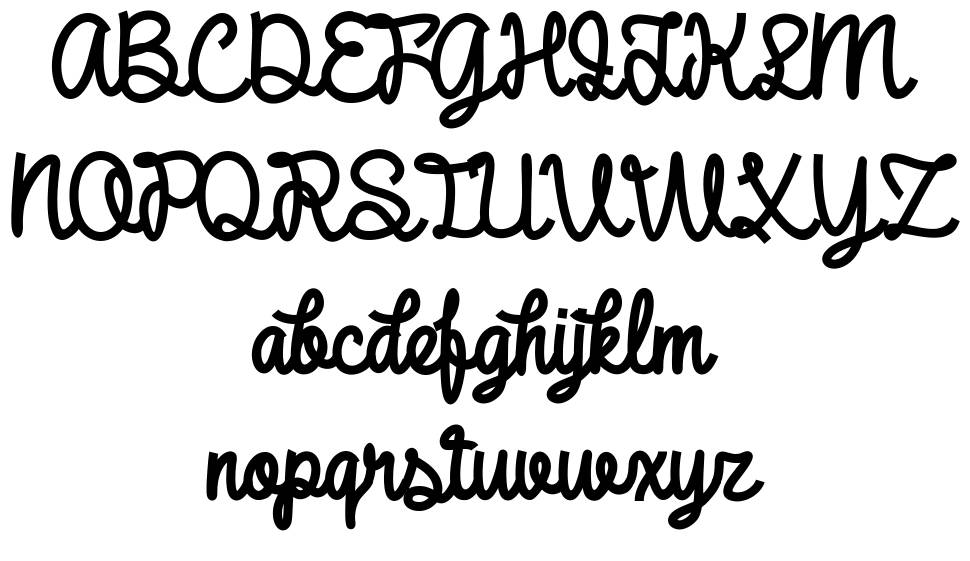 DHF Broffont Script font specimens