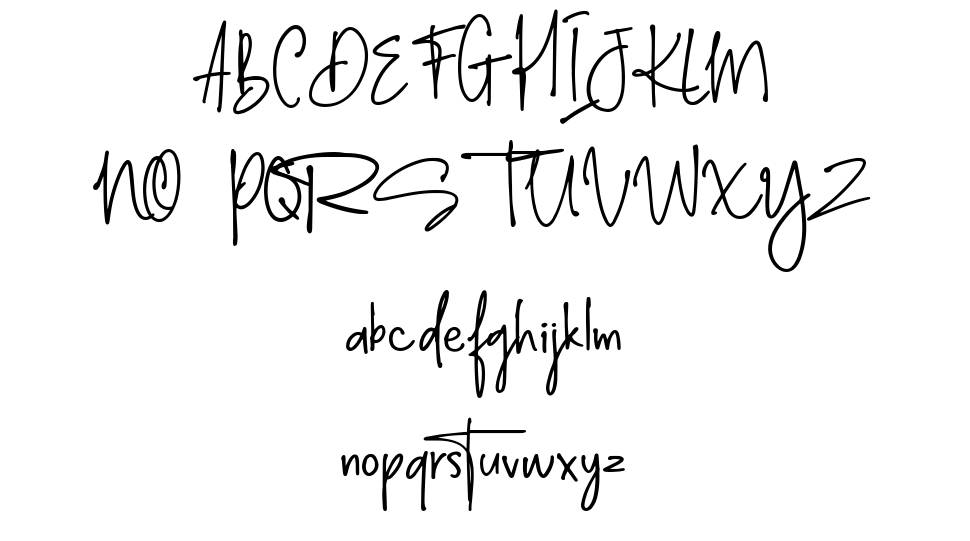 Diamond Signature font specimens