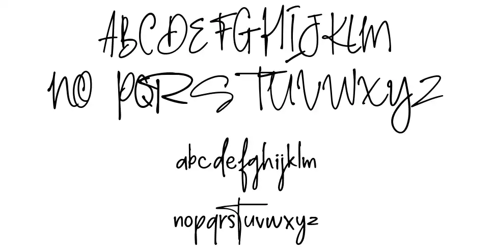 Diamond Signature font specimens