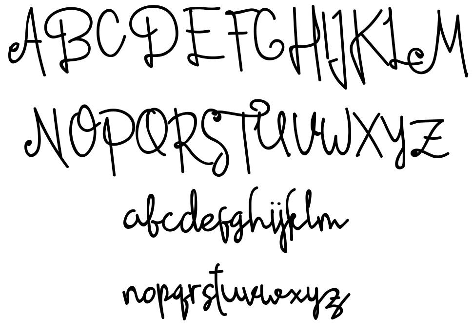 Dianamoon Script font specimens