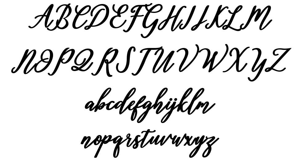 Diantha font specimens