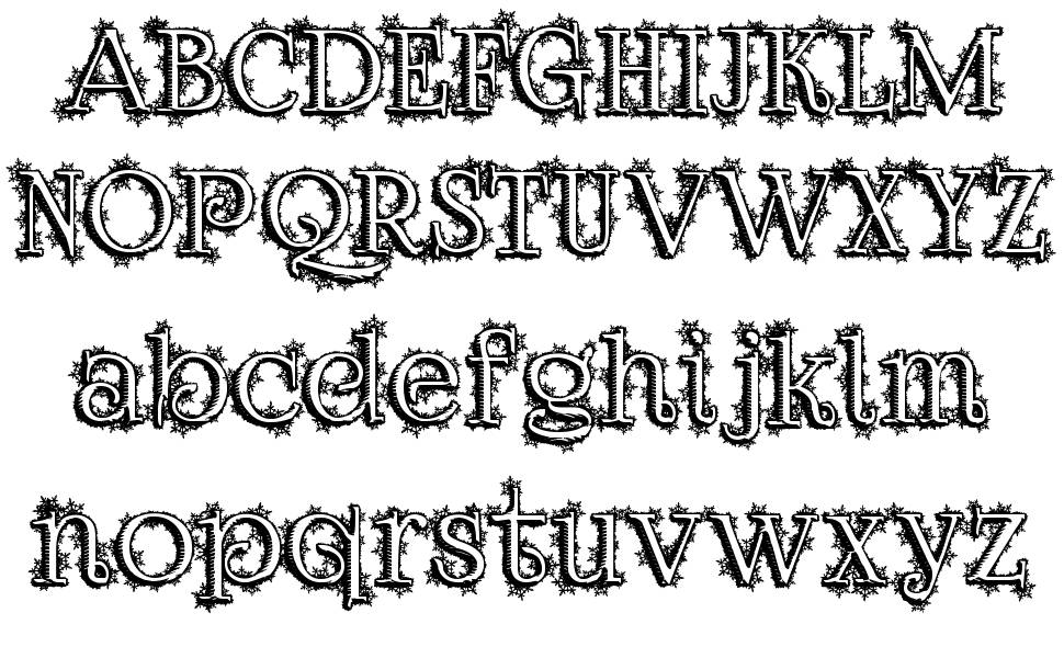 Dickensian Christmas 字形 标本