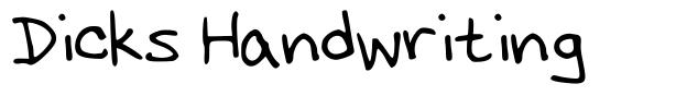 Dicks Handwriting font