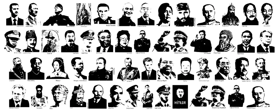 Dictators schriftart vorschau