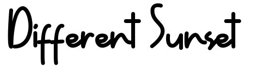 Different Sunset font