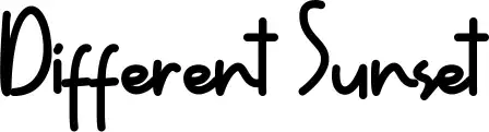 Different Sunset font